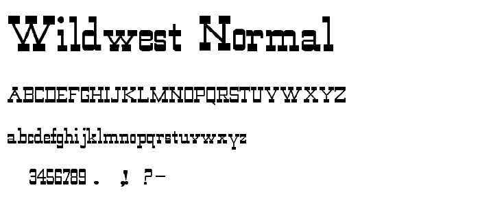 WildWest-Normal font