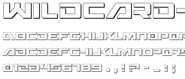 Wildcard 3D font