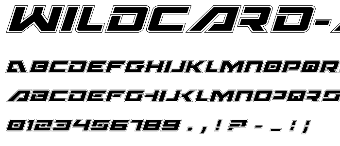 Wildcard Academy Italic font