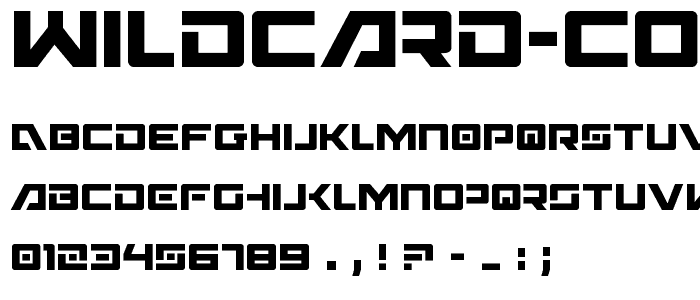 Wildcard Condensed font