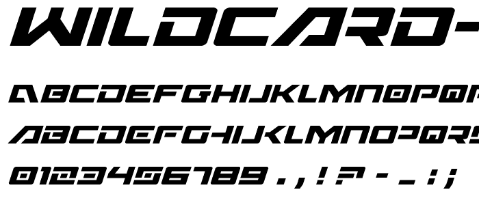 Wildcard Italic font