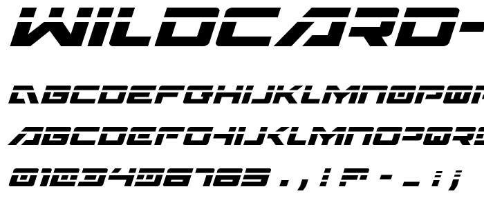 Wildcard Laser Italic font