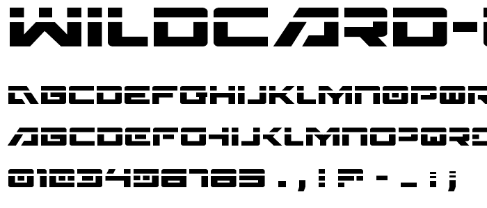 Wildcard Laser font