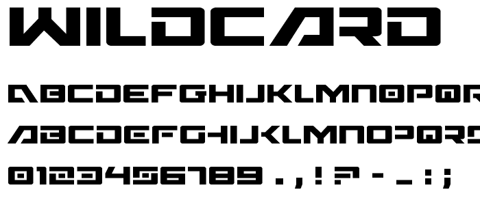 Wildcard font