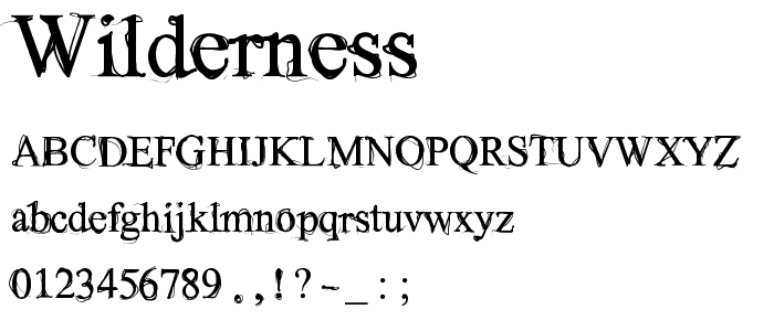Wilderness font