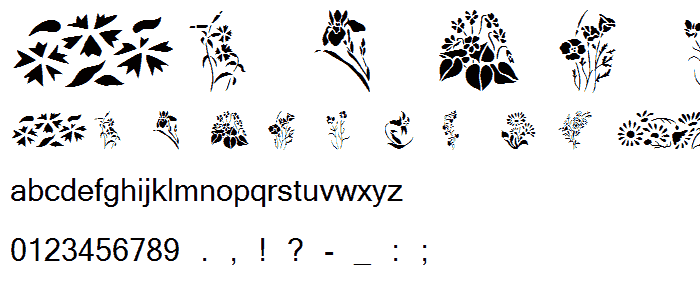 Wildflowers2 font