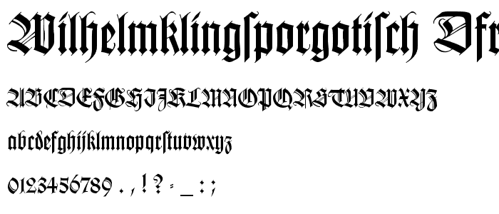 WilhelmKlingsporGotisch-Dfr font