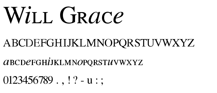 Will&Grace font