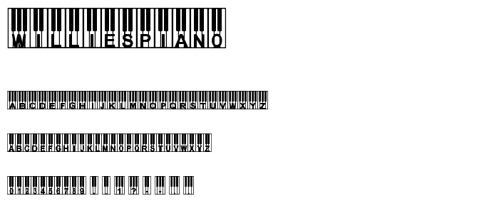 WilliesPiano font