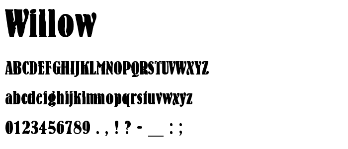 Willow font