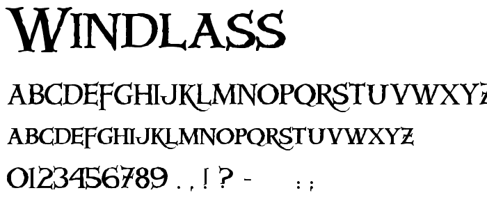 Windlass font