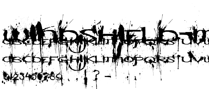 Windshield Massacre Condensed font