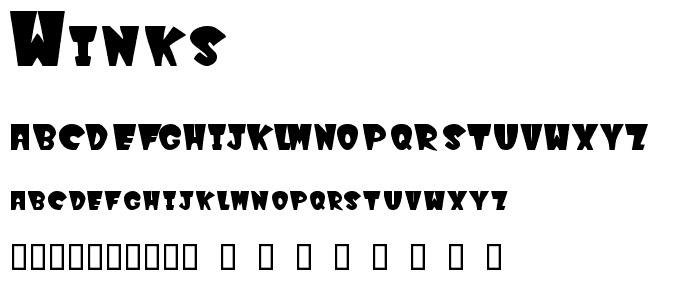 Winks font