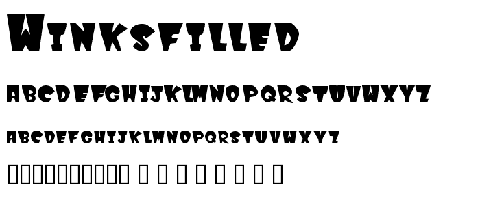 WinksFilled font