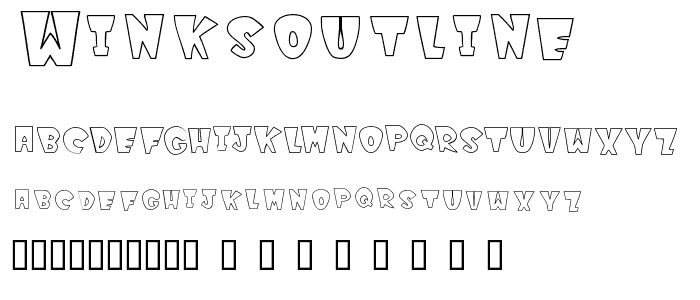 WinksOutline font