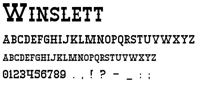 Winslett font