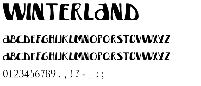 Winterland font