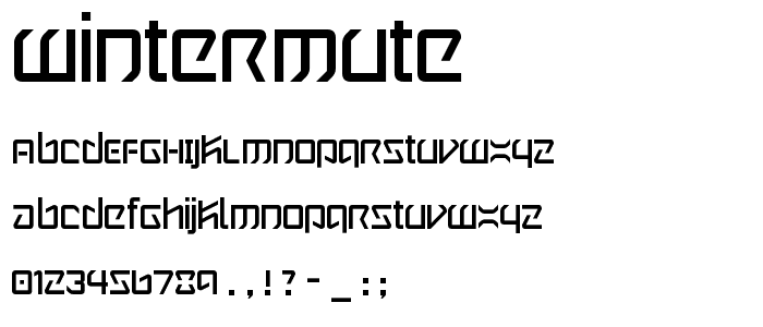 Wintermute font