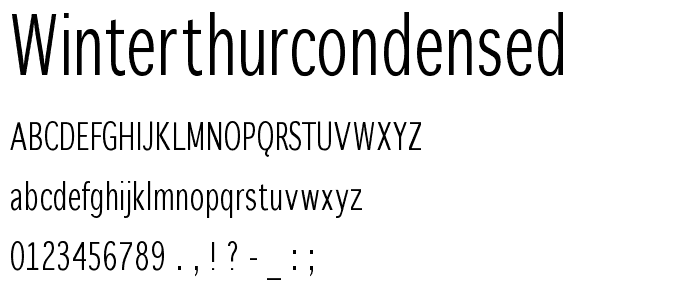 WinterthurCondensed font