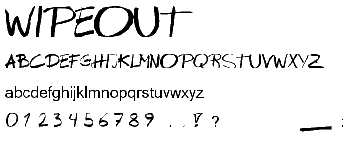 Wipeout font