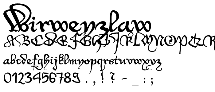 WirWenzlaw font