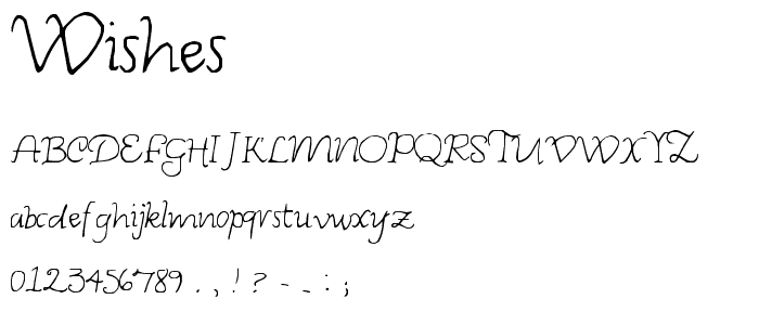 Wishes font