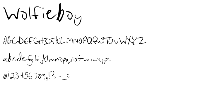 WolfieBoy font