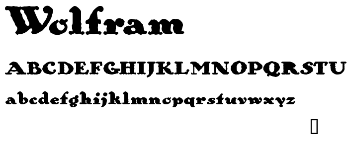 Wolfram font