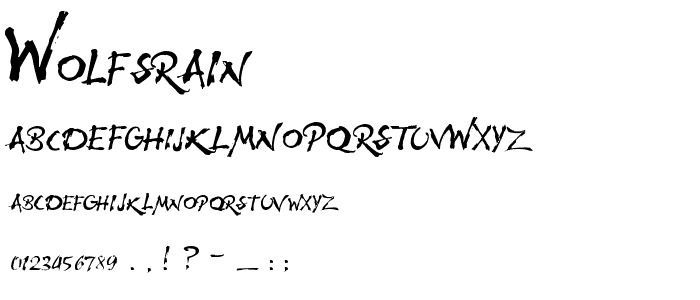 WolfsRain font