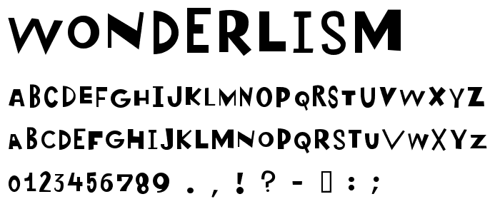 Wonderlism font