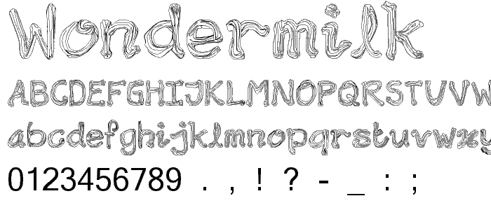 Wondermilk font