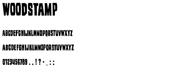 WoodStamp font