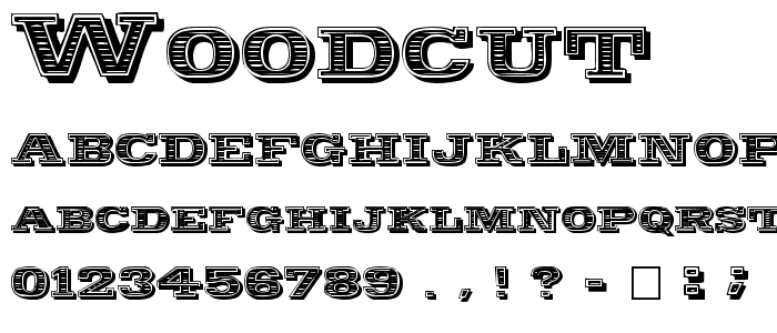 Woodcut font