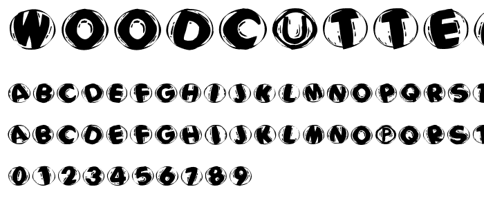WoodcuttedCapsBlackFS font