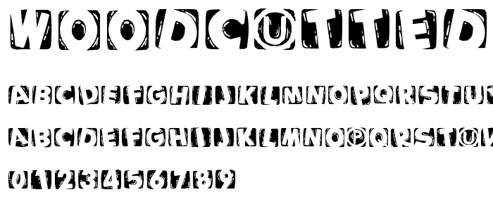 WoodcuttedCapsInvers font