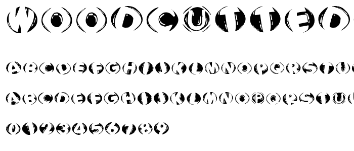WoodcuttedCapsInversFS font
