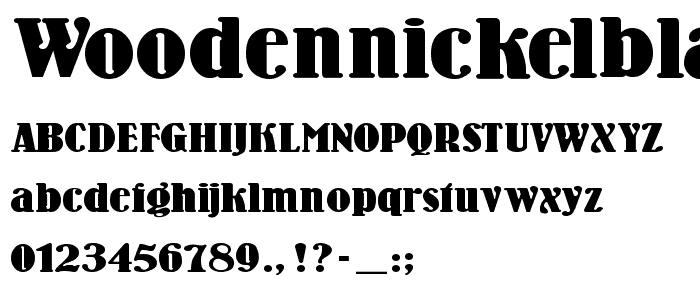 WoodenNickelBlack font