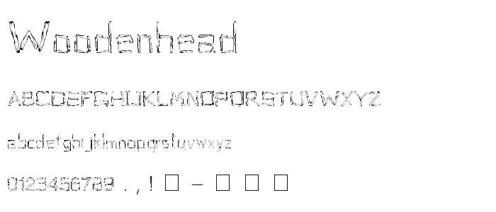 Woodenhead font