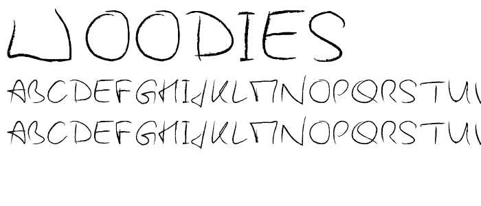 Woodies font