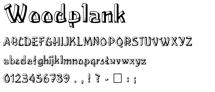Woodplank font