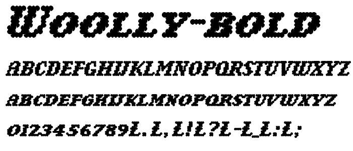 Woolly Bold font