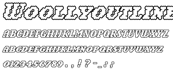 WoollyOutline font