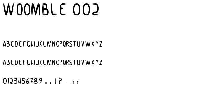 Woomble_002 font