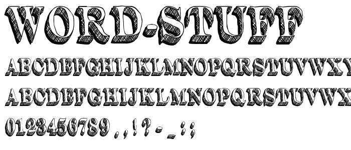Word-Stuff font