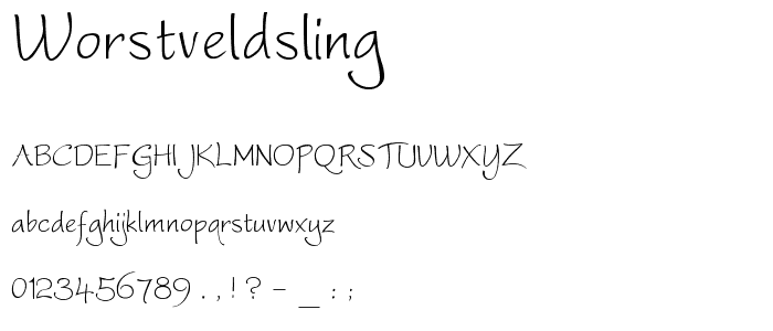 WorstveldSling font