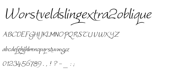 WorstveldSlingExtra2Oblique font