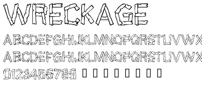 Wreckage font