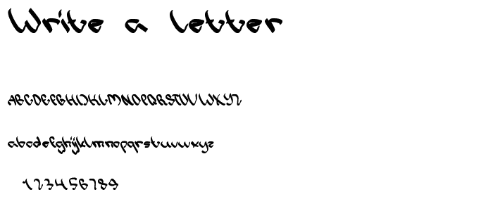 Write a Letter font