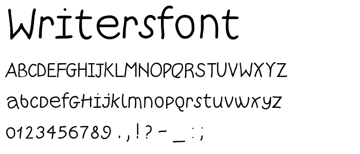 WritersFont font