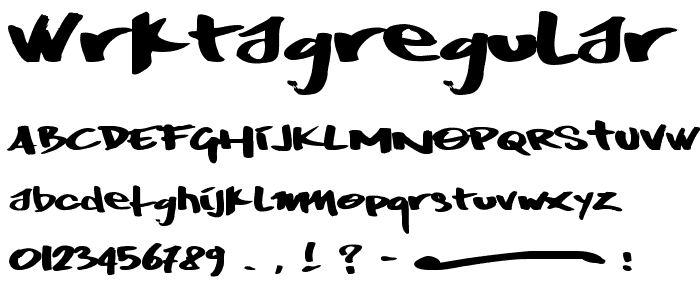 WrktagRegular font